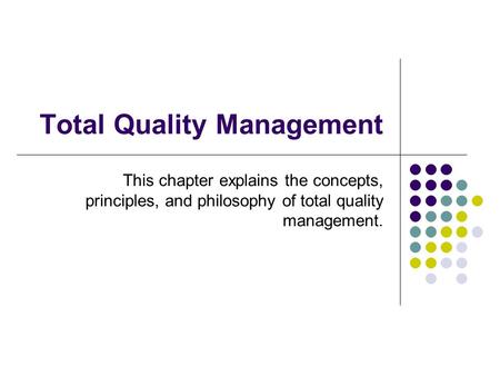 Total Quality Management