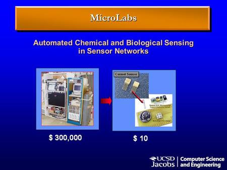 Automated Chemical and Biological Sensing in Sensor Networks MicroLabs.