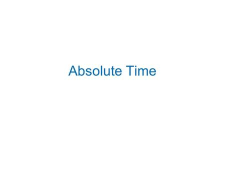 Absolute Time. Radioactive Decay Parent Isotope --> Daughter Isotope + Decay Particle + Energy.