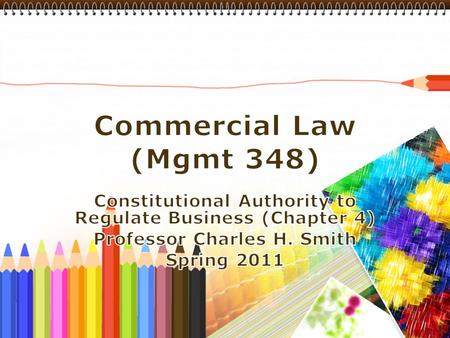 U.S. Constitution specifies powers/structure of federal government and guarantees individual rights. 10 th Amendment reserves to states all powers not.