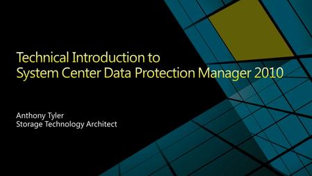 Why build DPM ? Introducing DPM 2010 and partner solutions Demo – Protecting Data How Does DPM work ? Demo – Rapid & Reliable Recovery Protected Platforms.