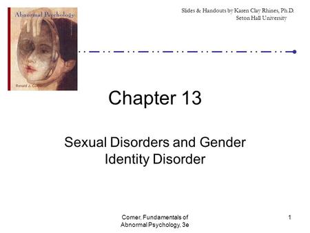 Sexual Disorders and Gender Identity Disorder