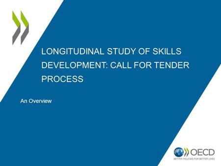 LONGITUDINAL STUDY OF SKILLS DEVELOPMENT: CALL FOR TENDER PROCESS An Overview.