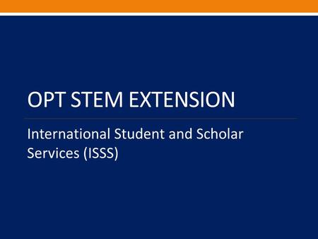 International Student and Scholar Services (ISSS)