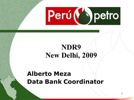 Alberto Meza Data Bank Coordinator NDR9 New Delhi, 2009 1.