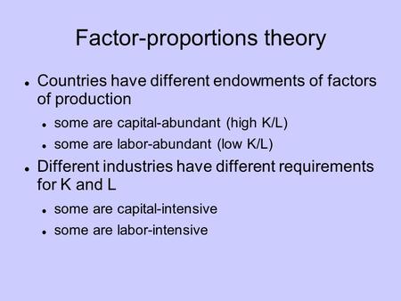 Factor-proportions theory