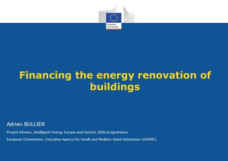 Financing the energy renovation of buildings