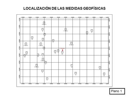 LOCALIZACIÓN DE LAS MEDIDAS GEOFÍSICAS Plano 1. ESTACIÓN 1 Bucle: 150X150 Frecuencia de Emisión: 4Hz Coordenadas: 332405, 4122760 Observaciones: Situado.