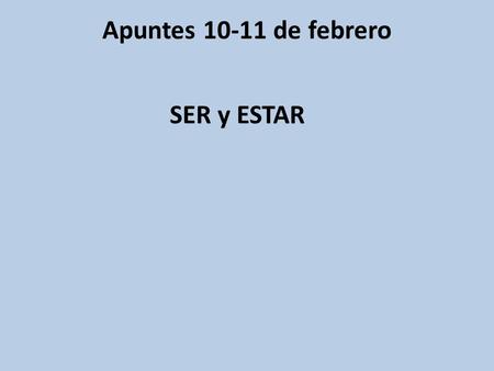 Apuntes 10-11 de febrero SER y ESTAR. Los usos de SER Uses of SER Nationality and origin Paco es de México. Paco is from Mexico. Paco es mexicano. Paco.