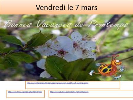 Vendredi le 7 mars