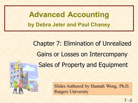 Intercompany Sales of Land (Nondepreciable Property)