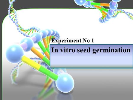 Experiment No 1. 5 Experiment Material and Chemicals Overview Introduction Procedure Objective 1 2 3 4.