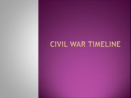  Lincoln – North  Jefferson Davis - South  Ulysses S. Grant – North  Robert E. Lee - South.