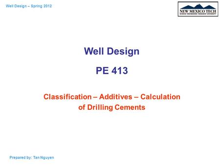 Classification – Additives – Calculation