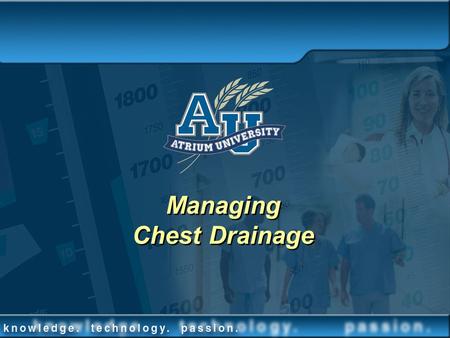 Managing Chest Drainage