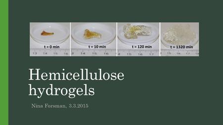 Hemicellulose hydrogels