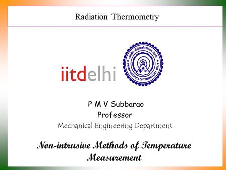 Radiation Thermometry