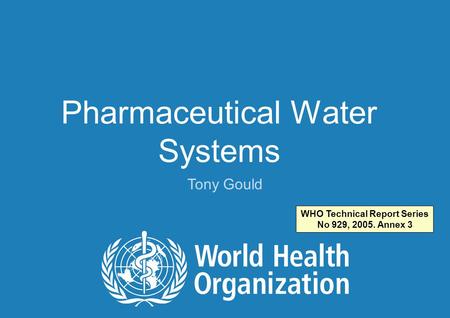 Pharmaceutical Water Systems