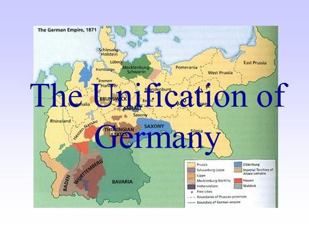 The Unification of Germany. Key Terms Prussia and Austria Principalities Confederation of the Rhine Wilhelm I Otto von Bismarck Denmark’s Schleswig and.