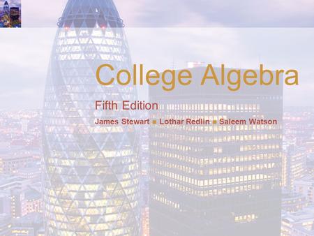 College Algebra Fifth Edition