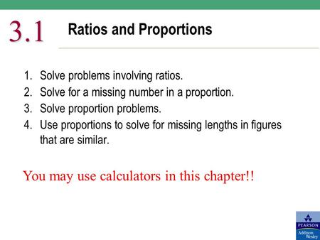 Ratios and Proportions