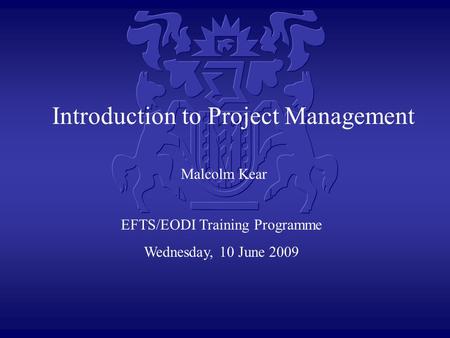 Introduction to Project Management