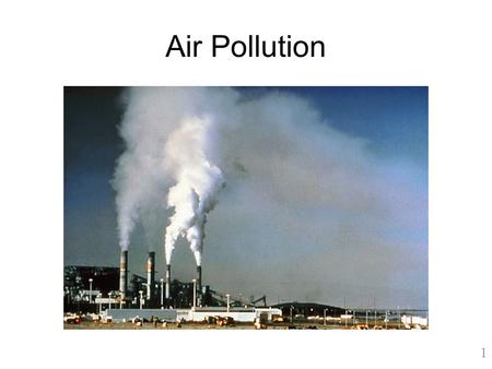 Air Pollution.