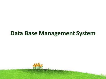 Data Base Management System