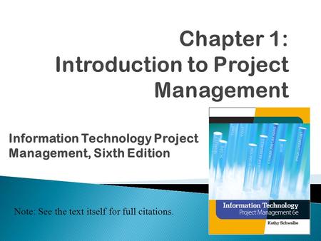 Chapter 1: Introduction to Project Management