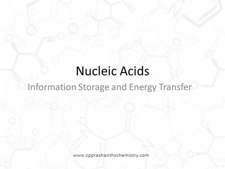 Information Storage and Energy Transfer