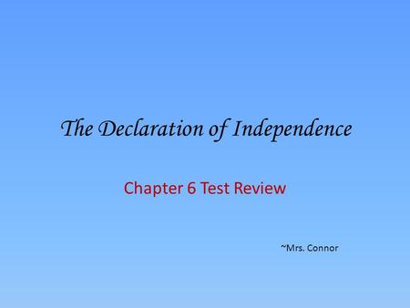 The Declaration of Independence