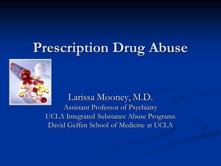 Prescription Drug Abuse