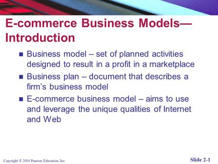 E-commerce Business Models— Introduction