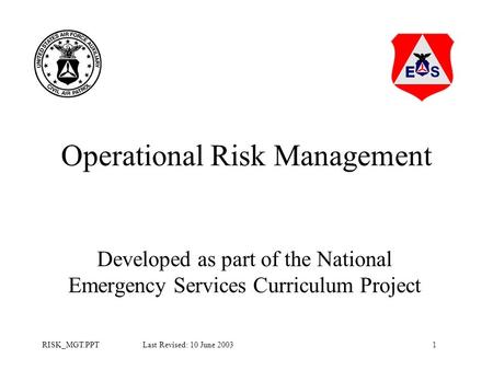 Operational Risk Management