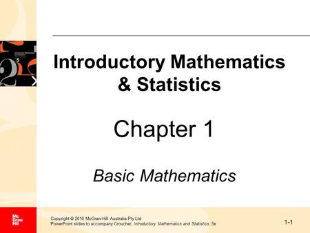 Introductory Mathematics & Statistics