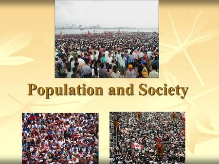 Population and Society