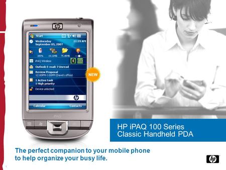 1 The perfect companion to your mobile phone to help organize your busy life. HP iPAQ 100 Series Classic Handheld PDA NEW.