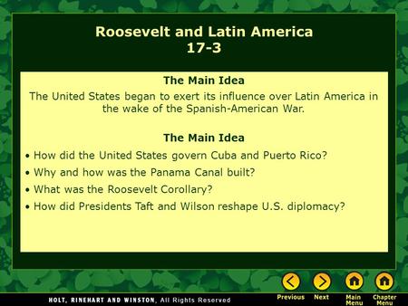 Roosevelt and Latin America 17-3