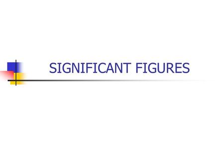 SIGNIFICANT FIGURES.