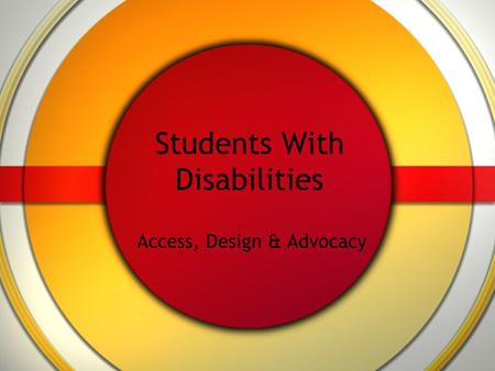 Students With Disabilities Access, Design & Advocacy.