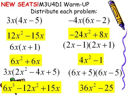 Distribute each problem: