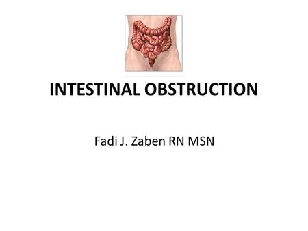 INTESTINAL OBSTRUCTION