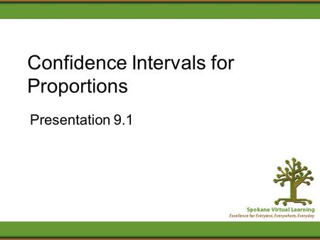 Confidence Intervals for Proportions