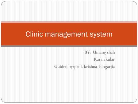 Clinic management system