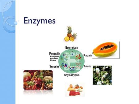 Enzymes.