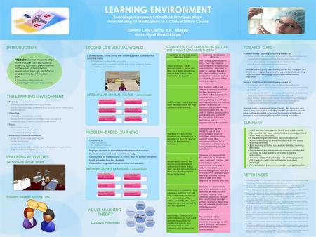 LEARNING ENVIRONMENT Teaching Intravenous Saline Flush Principles When Administering IV Medications In A Clinical Skills II Course Tammy L. McClenny, R.N.,