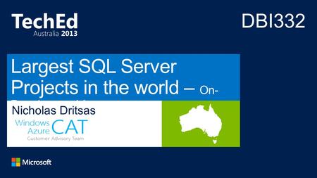 Nicholas Dritsas. Represents the customer-facing resources from the Server Product Groups. Azure CAT is comprised of product and solution experts that.