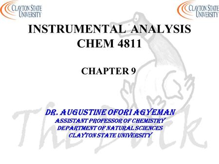 INSTRUMENTAL ANALYSIS CHEM 4811