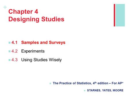 Chapter 4 Designing Studies