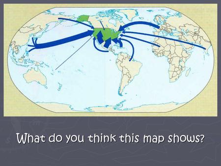 What do you think this map shows? The Impact on People and Places (& cats) Migration to the United States.